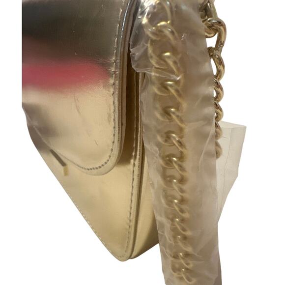 Jimmy Choo Parfums Gold Shoulder Bag Chain Strap/Crossbody/ Clutch - Picture 2 of 5